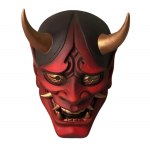 Jaapani palgam&otilde;rvar Mask Halloweeni jube n&auml;omask Lateks Cosplay peorekvisiidid punane