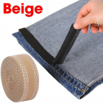 1/2/3/5M Isekleepuv p&uuml;kste pastateip p&uuml;kste servale, l&uuml;hendage p&uuml;ksid, plaastrid, riided, triigitav all&auml;&auml;r Kangasteip DIY &otilde;mblustarbed 5m beež