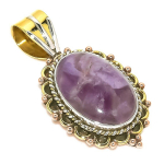 Naturaalne Tiffany Stone, kahetooniline 925, tahke h&otilde;bedane ripats, 1,50 n3s80