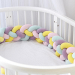 4-haruline pehme s&otilde;lme padi dekoratiivne beebi voodipesu, p&otilde;imitud v&otilde;revoodi, kokkup&otilde;rkevastane kaitseraua padi Four strands of 2.2M lilla