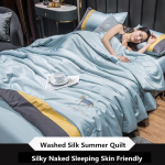 Uus pestud j&auml;&auml;siid, alasti magamine, kliimaseade, suvine jahe tekk, &uuml;hekohaline kahekohaline kevad- ja s&uuml;gisese &otilde;huke voodipesu ilma padjap&uuml;&uuml;rita Only 2PC Pillowcase