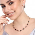 Estele disaink&otilde;rvar&otilde;ngaste komplekt roosast kullast geomeetrilise mustriga naistele