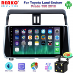 Android Toyota Land Cruiser Prado 150 2017-2020 jaoks Autoradio Multimeediam&auml;ngija Navigatsioon Stereo 2Din DVD Kassett 2+32+4LED