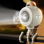 Stroller Fan Clip on Desk Personal for Bike Crib 10M Car Wheelchairs valge