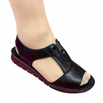 Uued Naiste sandaalid T&otilde;mblukuga Lame Pehme Pu-nahast tald Mugavad Sandaalid Suvised vabaajajalatsid Solid Sandalias De Mujer 37 punane