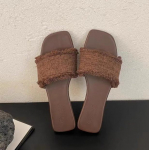 Suvised v&auml;lir&otilde;ivad teksasussid, kootud teksad, lameda p&otilde;hjaga 35-42 rannajalatsid, sandaalid ja sussid naistele 35 sinine