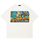 T&auml;navar&otilde;ivad Funny Graphic T-s&auml;rk Puuvillane T-s&auml;rk Unisex Topid Tees Suvine l&uuml;hikeste varrukatega T-s&auml;rk S valge
