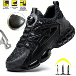 2024 Rotary Buckle Turvasaapad Meestele T&ouml;&ouml;tossud Hingavad terasest ninakingad Ohutus Torkekindlad Meeste Saapad Naiste Saapad 41