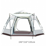 WTEMPO V&auml;litingimustes veekindel telk, Suure ruumiga matkatelk, T&auml;isautomaatne ja kaasaskantav, Matkatarbed 240*210*135cm