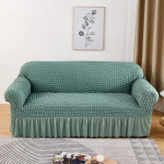 Seersuckeri diivanikate Elastne diivani kate reguleeritav diivani kate M&ouml;&ouml;blikaitse elutoa magamistoaga kontori jaoks XLarge(235-300cm)1pc