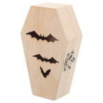 1 tk Halloween karp kaantega Halloween dekoratsioonid Mini puidust kirstukarp Kirst Maiustuste kommikarp Halloween kirstukarp peoks Spider web