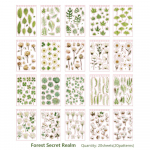 20 lehte Vintage Taim Lill PET Scrapbooking Kleebis Spiraalk&ouml;ide L&auml;bipaistev Veekindel Dekoratiivne Esteetiline Kleebis