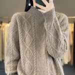Naiste ka&scaron;miirist sviiter Qinghe ka&scaron;miir 30% ka&scaron;miir 70% vill naiste s&uuml;gistalvine ka&scaron;miirist pullover pehme ja soe XXL