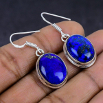Lapis Lazuli Gemstone 925 Sterling Silver gift Jewelry Earring 1.46 b2Q54