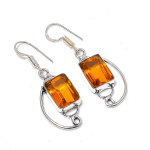 Honey Topaz Gemstone Handmade 925 Sterling Silver Jewelry Earring 1.85 u2j65