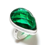 Peridot Gemstone Handmade 925 Sterling Silver Gift Jewelry Ring Size 10 k2p77
