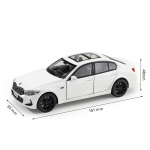1/32 BMW 320i maastur miniatuurne survevalatud m&auml;nguauto mudel, heli- ja valgustusuksed, avatavad &otilde;ppekollektsioonid, kingitus lastele poisslapsele