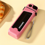 1 350ml, Kandiline veepudel, 12 untsi (350 ml), Plastikust lekkekindel kruus, suvine k&otilde;rrega spordipudel skaalaga sinine