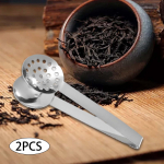 2x Teabag Squeezer Spoon Stainless Steel Press Easy to Clean Tea Tool Tongs