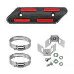 V&auml;ljalasketoru soojuse hajutamise kate P&otilde;letusvastane kaitse Moto tarvikud Heitgaasi soojuse kaitsekilp punane