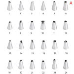 24/36/48 tk roostevabast terasest j&auml;&auml;tumine torud d&uuml;&uuml;sid t&ouml;&ouml;riistad komplekti karbi koogi kaunistamine A: 24Pcs