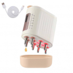 Juukse&otilde;li aplikaator mikrovoolu punase valguse peanaha vibratsioonimasseerija IPX5 veekindel elektriline juukseseerum &otilde;limisaplikaatori harja kamm valge