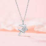 Originaalne disain Kaheteistk&uuml;mne t&auml;hem&auml;rgi seeria Ambur kaelakee Naiste isiklik k&uuml;lm tuul Roostevabast terasest rangluukett