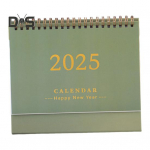 2025. aasta mini lauakalender, p&auml;evaplaneerija, klappkalendri &uuml;lesannete loend, memoleht Ajahalduse ajakava korraldaja kontori kodukooli jaoks roheline