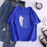 Attack on Titan Logo Print Candy Color Cotton T-s&auml;rk XL