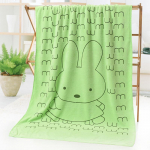 Mikrokiust vannir&auml;tik Bibulous Multifilm K&uuml;&uuml;likupeaga tr&uuml;kitud rannar&auml;tik, Pehme ja ebemevaba t&auml;iskasvanutele m&otilde;eldud r&auml;tik rabbit 70x140cm oranž
