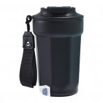 Roostevabast terasest vaakumisolatsiooniga kohvitassi sile serv koos kandetrossiga Kontorilaua isolatsioonikruus 400ML must