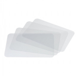 Mitmeotstarbeliste l&auml;bipaistvast plastist 4-osaline komplekt &ndash; p&uuml;hitavad plastlehed 18x12 tolli, lauakaitse koju ja k&ouml;&ouml;ki One Size