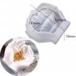 Kahe k&auml;ega mudel K&auml;sitsi hoiustamine Vaiguvorm K&uuml;&uuml;nlajalg Vorm Betoon Silikoonvorm Keraamiline Savi meisterdamise vorm DIY lillepotivorm