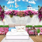 Tapeet 3D seinamaaling Romantiline maastik Seinamaaling Taustasein Elutuba Magamistuba Restoran Tapeet 200 cm(W) x 140 cm(H)