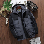 S&uuml;gis- ja talvine uus paks soe jakk Meeste vabaaja veekindel lahtine suur, kvaliteetne puuvillase polsterdatud jope 8XL hall