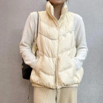 Naiste Kerge Kaaluga Vaba L&otilde;ikega Termiline &Otilde;mblusteta Varrukateta Valge Pardi Udusulgedest Jakk Vest K&otilde;igega Sobiv &Scaron;ikk Tasku P&uuml;stkrae Vest One Size valge