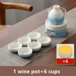 Kuumutatav Jaapani Sake Komplekt 1tk 10.14oz Tokkuri Pudel Kuumutiga 6tk Ochoko Tassid Peen Joogikomplekt Joogin&otilde;ud J&otilde;ulukingitused Uusaasta Kingitused