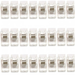 50 tk Kangast teppimine k&auml;sit&ouml;&ouml;&otilde;mblemine kudumisklambrid Kodukontoritarbed Segaplastist &otilde;mblusklambrite hoidik isetegemise lapit&ouml;&ouml; jaoks Transparent 25PCS