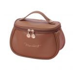 Kunstnahast kosmeetikakott kaasaskantav k&auml;epide Kuldne kiri Suure mahutavusega veekindel t&otilde;mblukk Multifunktsionaalne reisi-tualett-tarvete meigikott Reisimiseks pruun