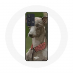 Coque Maniacase pour Samsung Galaxy A32 4G L&eacute;vrier greyhound Gris