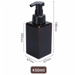 450 ml reisiparf&uuml;&uuml;m Travel Essentials pudeli vahtseebi dosaatori pudelid t&uuml;hje seebi vahtpudeli t&auml;iteainega k&auml;te desinfitseeriv &scaron;ampoon pruun