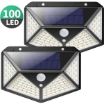 AIALAMPI - AIALAMP Letouch 2 tk P&auml;ikesepaneeliga V&auml;lisvalgusti 100 LED Liikumisandur Valgustus 270 Veekindel
