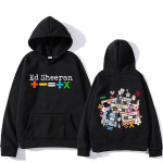 Ed Sheerani tuur 2024 kapuutsiga kahepoolse tr&uuml;kiga retro hiphop-pusa ja fliisist kapuutsiga punk-riided Sudaderas pehme kapuutsiga L