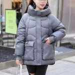 Naiste jope 2023, uus kapuutsiga tasku, suur suur lahtine jope, ema talve sulejope XL hall v&auml;rv