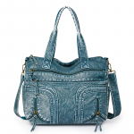 Ema kott Naiste Vintage Pehme Nahk Denim Totes Koti &Otilde;lakott Viltkott sinine