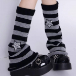 Naiste Gooti jalasoojendajad Gooti jalavarrukad Kawaii kottis triibulised s&auml;&auml;resoojad sokid Cosplay t&auml;navar&otilde;ivad One Size