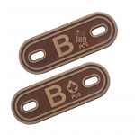 Taktikalise koti t&otilde;mblukk veregrupi pandlaga ripatsiga (2 tk) B pruun