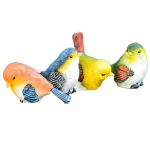 4 tk Mikro Maastiku Vaik Linnud Kuju Armas Loominguline Loomaskulptuur Simuleeritud V&auml;rvilised Miniatuurid Figuur Kingitus mitmev&auml;rviline