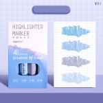 4 tk Morandi Color Highlighter markerpliiatsid, Gradientv&auml;rvide komplekt Pintsliots joonistamiseks maalimiseks