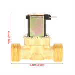 1tk DC12V G3/4 Tavaline suletud messingist solenoidklapi vesi 12V
